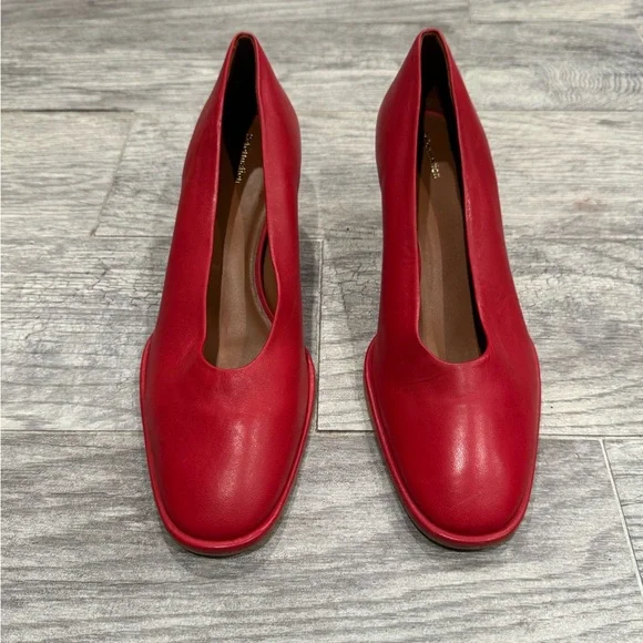 Reformation red Gracelynn pumps - Picture 3 of 9